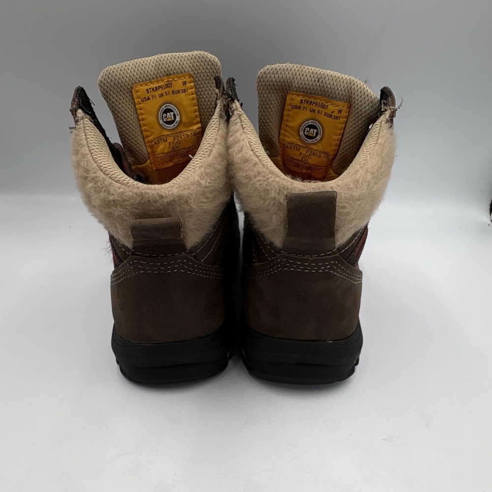 Caterpillar Tess Sundance Brown Leather EH Work Boots, Women's 7.5 Wide - Picture 4 of 14